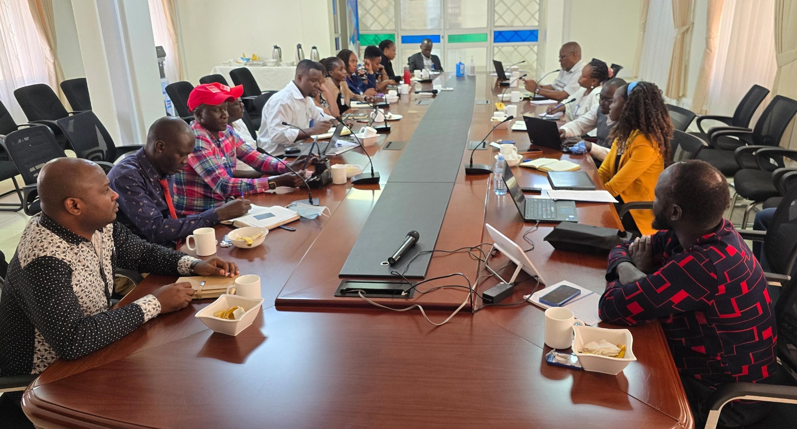 OPM and UNHCR conducting the urban protection working group meeting at UNHCR with partners in the urban refugee programme.